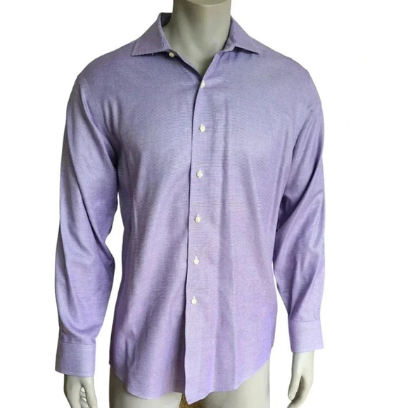 BROOKS BROTHERS Regular fit  Regent Purple Shirt - Picture 1 of 9